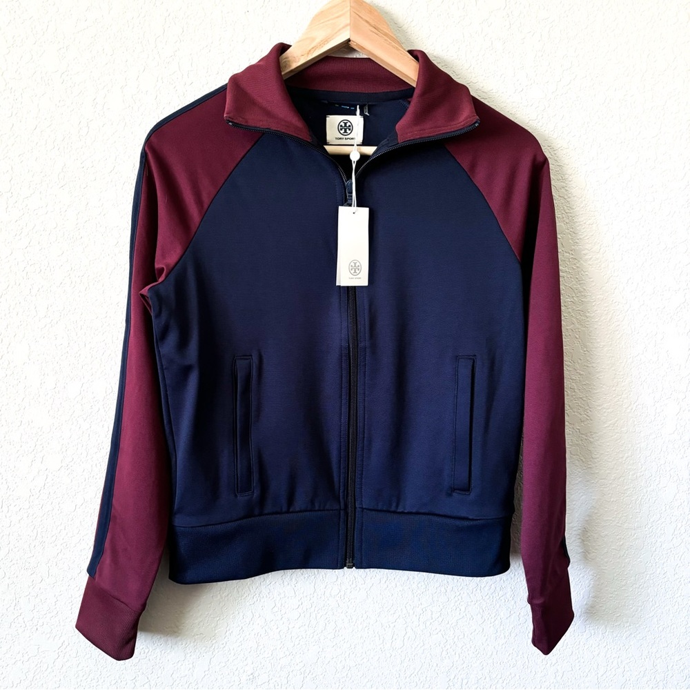 Tory Burch Sport Color Block Zip Track Jacket XS